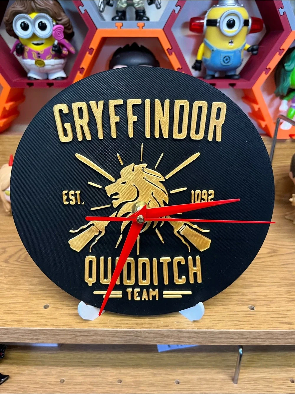 Gryffindor Quidditch Team Wall Clock - Black and Gold